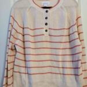 Velvet Women's Cream and Pink Cardigan